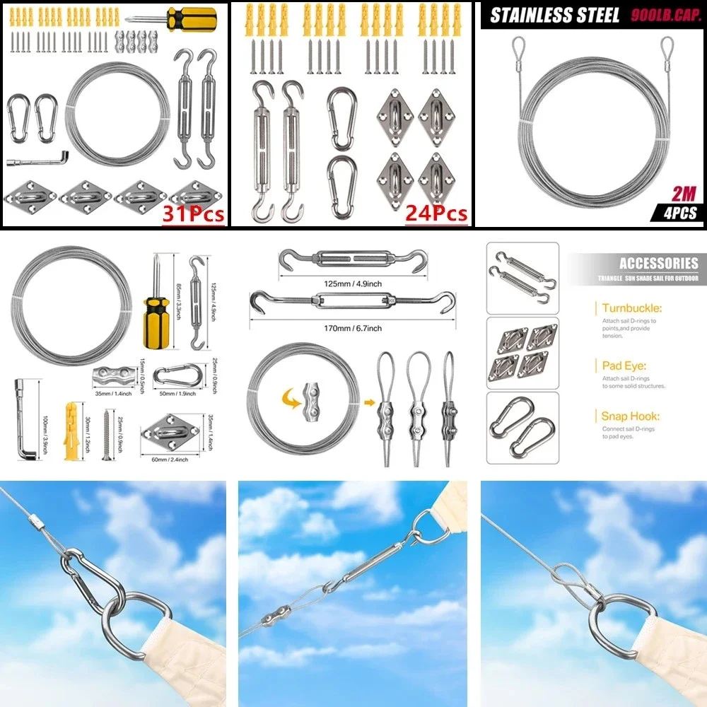 Parasol impermeable, cubierta rectangular para sombra, bloque UV 98%, tela parasol, refugios solares para jardín, Camping, senderismo, toldo - imagen 5