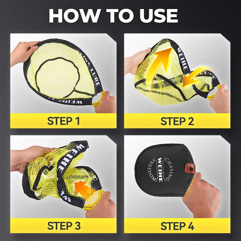 WEIHE 1 Uds red plegable 208g/223g Luya bolsillo copiado a mano Makou stream red copiada a mano - imagen 5