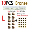 10pcs Bronze L