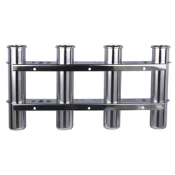 Soporte de almacenamiento para caña de pescar, accesorios de acero inoxidable, 4 tubos, organizador de barcos
