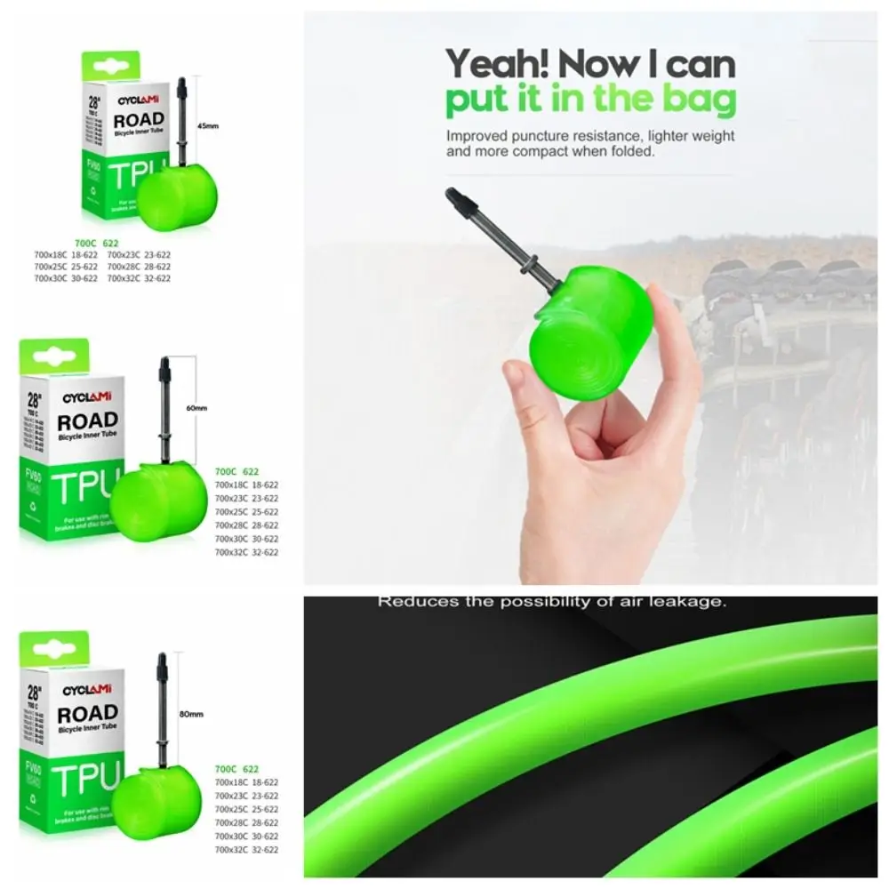 Tubo interior de TPU para bicicleta, ultraligero, 38g, para ciclismo de carretera - imagen 2