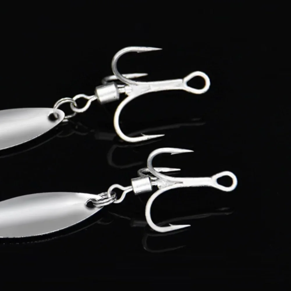 3 uds anzuelos de pesca con lentejuelas giratorias, señuelo giratorio con púas, tres anzuelos, aparejos de pesca de agua dulce y salada - imagen 4