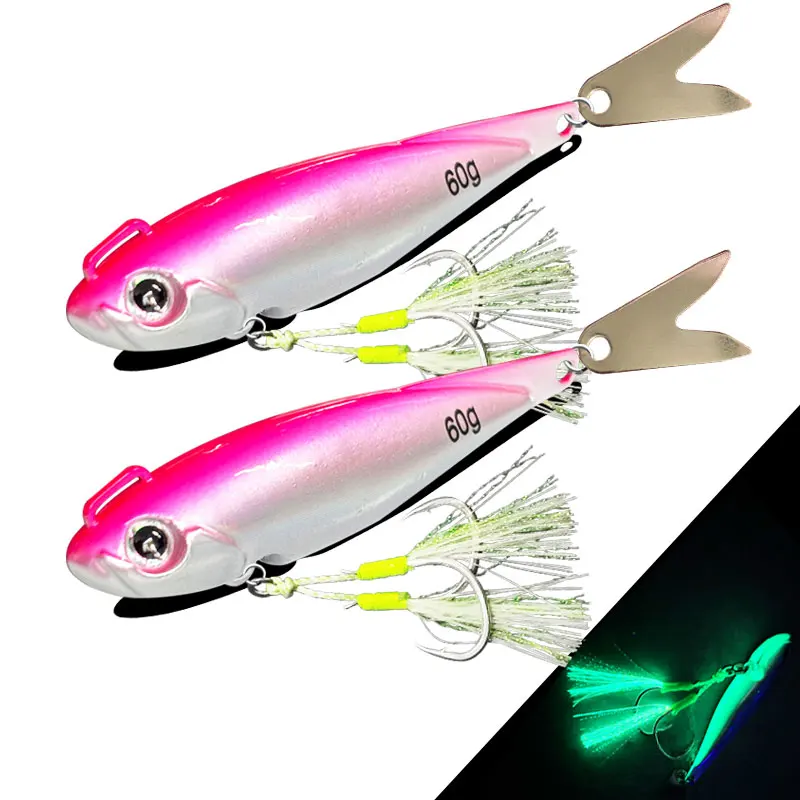 Como señuelo de rompecabezas lento, pescador con brillo, plantilla de plomo, 30g40g60g, señuelo de Metal, cebo duro que se hunde, Jigging, Pesca, cebo Artificial - imagen 3