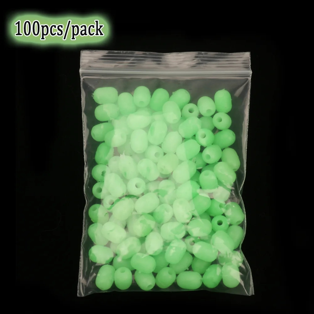 Wifreo cuentas de pesca suaves, tope de pesca con brillo verde para Sabiki Rigs, anzuelo triple, accesorios de pesca en el mar, aparejos terminales - imagen 5