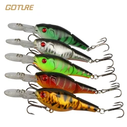 Goture-señuelo de pesca Crankbait Minnow, 9cm/10,5g, Wobblers, cebo duro Artificial flotante, aparejos de pesca de lubina