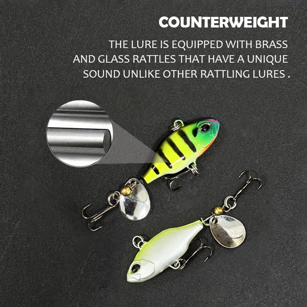 Señuelos de pesca de 3,5 cm y 8,8g, cuchara que se hunde, VIB Wobbler, cebo duro Artificial con vibración de fundición larga, Jerkbait, trucha, lubina, cebo VIBE135 - imagen 5