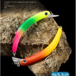 Cebo de pesca de 6,3 CM, Wobblers 4G, cebos duros de plástico Artificial, pececillo Wobbler, aparejos de pesca de lubina, pesca de Lucio