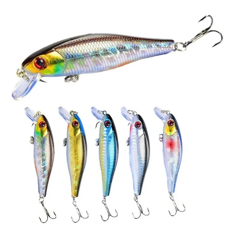 Minnow cebo duro artificial, biónico, ojos 3D, Wobbler flotante, Crankbait, Bass Trolling, aparejos de pesca, 8,5 cm, 9,2G, 1 piezas - imagen 2