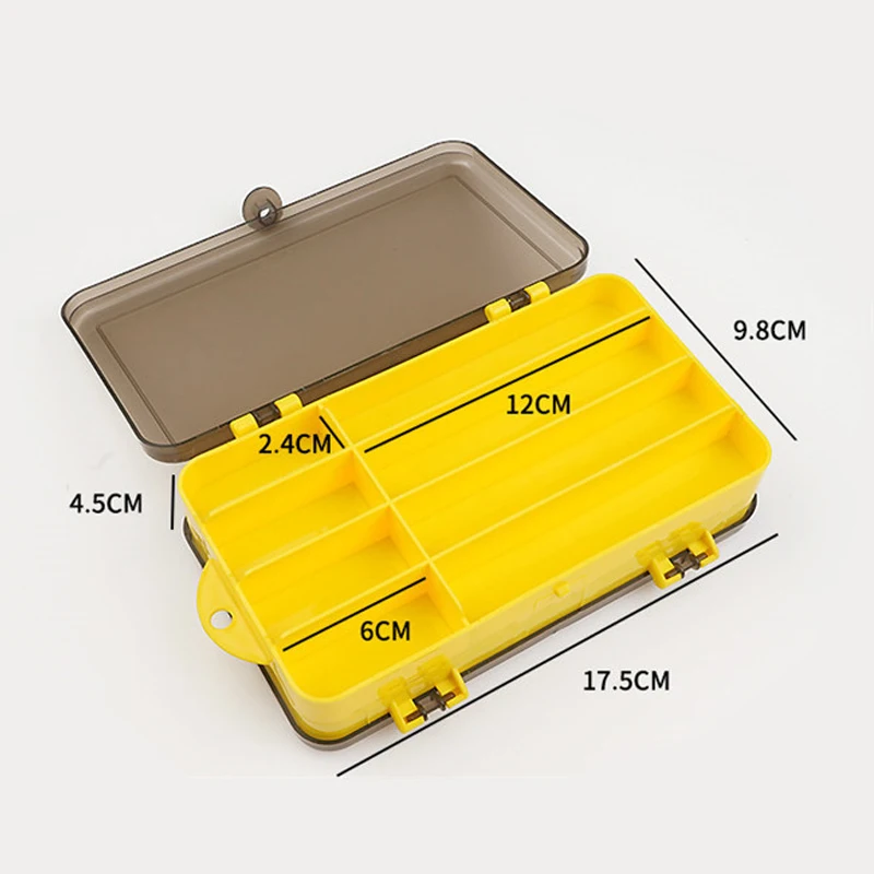 Caja de aparejos de pesca portátil, resistente al agua, de doble cara, para almacenamiento de señuelos - imagen 5