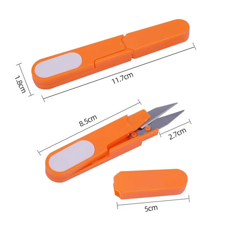 Mini tijeras en forma de U para pescar, tijeras de costura, pinzas para tapa, tijeras de uso para peces, herramientas de corte de línea de pesca, accesorios de pesca - imagen 2