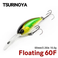 Tsurinoya Chaser Crankbait flotante – Señuelo artificial para lucio