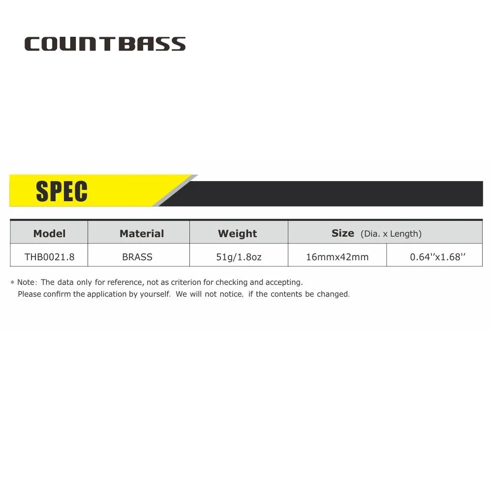 COUNTBASS 1,8 oz cabeza de chorro de bala de latón de níquel, señuelo de pesca de juego, señuelos Kinfish de atún Wahoo Marline Sailfish - imagen 4