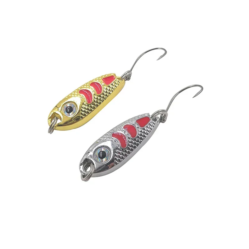 1 Uds 1,5g/2,5g/3,5g Mini Wobbler cuchara de lentejuelas señuelo cebo duro Spinnerbait Isca Artificial Pesca Wobblers aparejos de Pesca con mosca - imagen 4