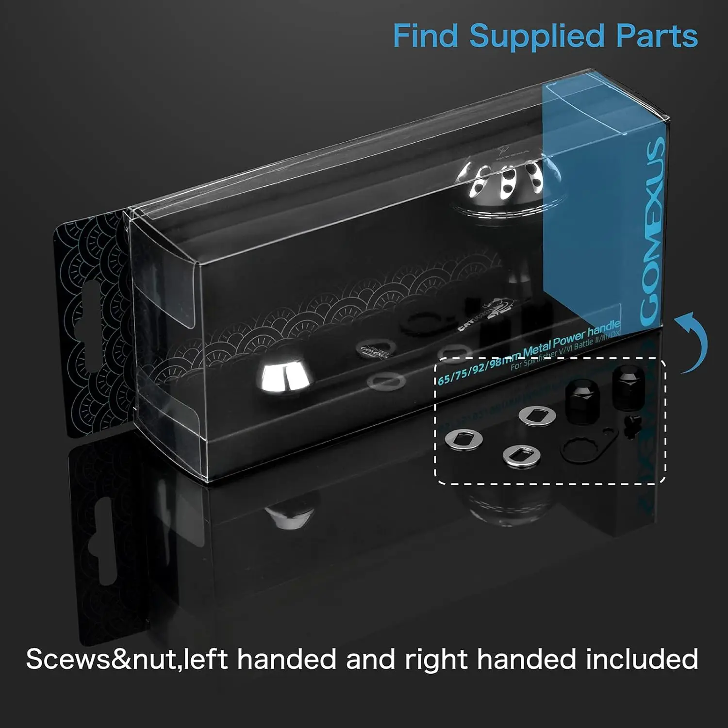 GOMEXUS Power Handle para Abu Garcia Ambassadeur C3/C4/S/SX 5000-7000 carrete de pesca redondo bagre especial - imagen 4