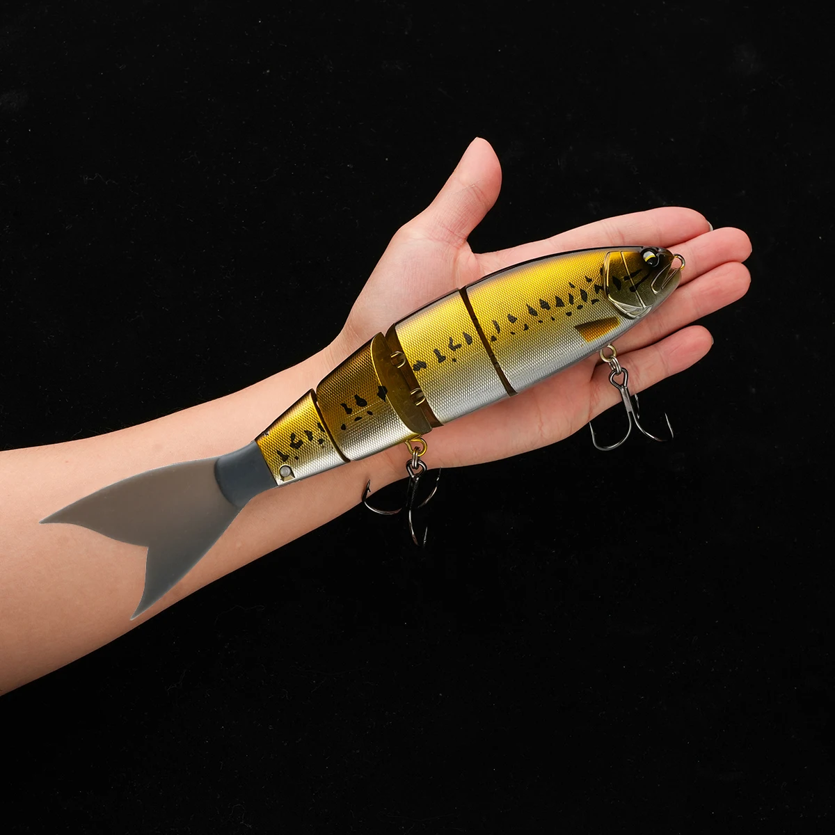 Johncoo 4 secciones señuelo de pesca para natación señuelo de pesca articulado cebo depredadores 25cm 105g señuelo flotante Wobblers