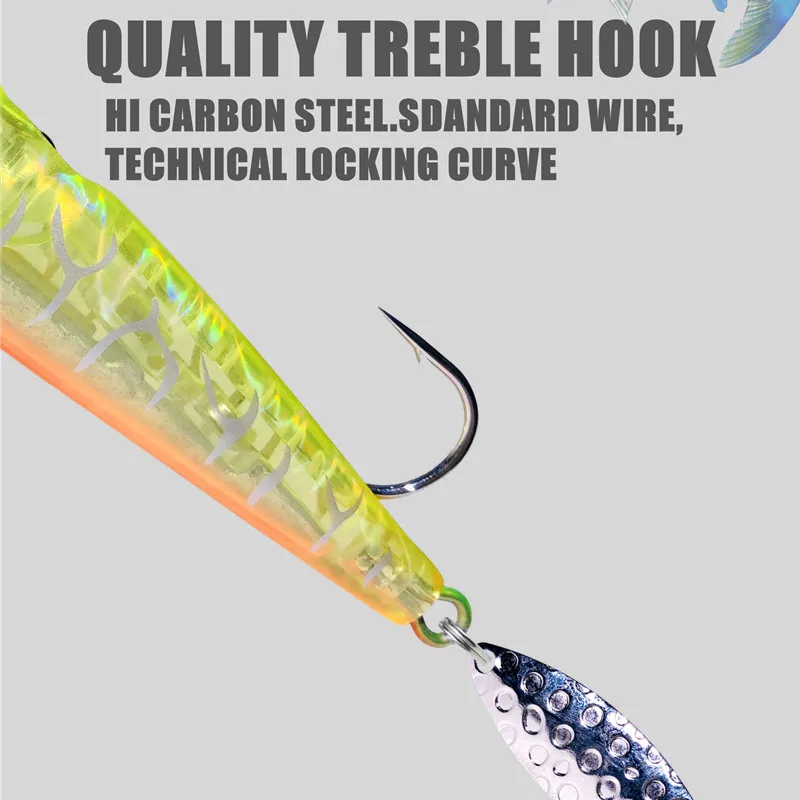 GREENSPIDER-señuelo de Pesca de Mar, cebo de lentejuelas que se hunden, 80mm, 25g, 85mm, 25g, 100mm, 30g - imagen 5