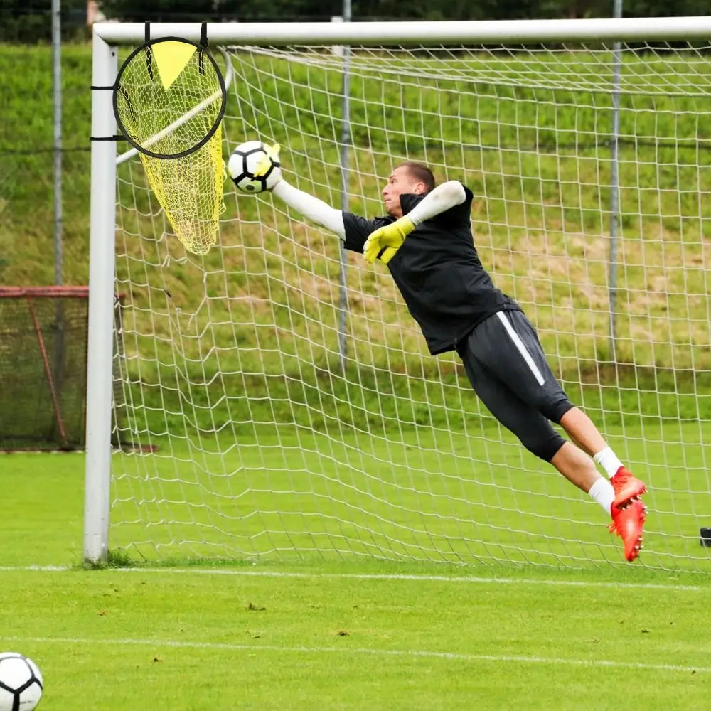 Red de objetivo de fútbol plegable, patada libre, mejora la precisión del tiro, red de entrenamiento de fútbol, fácil de colocar y quitar, duradera - imagen 5