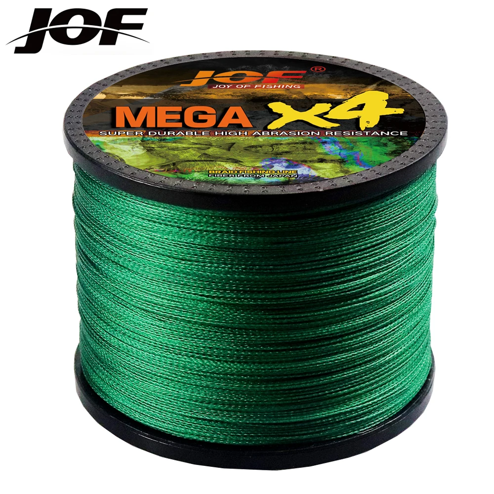 JOF nueva versión X4 línea de Pesca trenzada 100m líneas de PE japonesas multicolores súper fuertes 10 12 18 28 35 40 50 60 80LB Pesca
