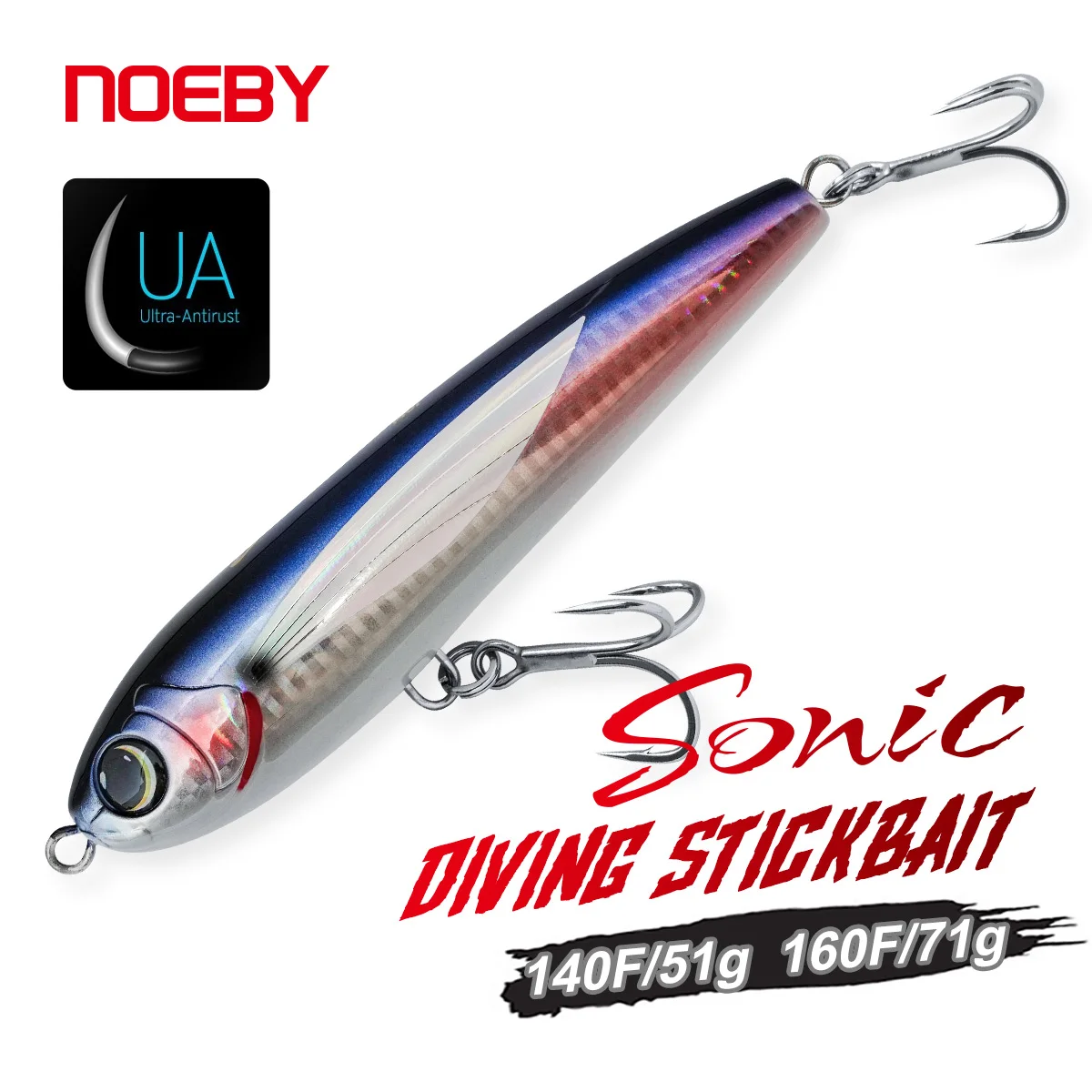 NOEBY Diving Stickbait – Señuelo oscilante de superficie para mar