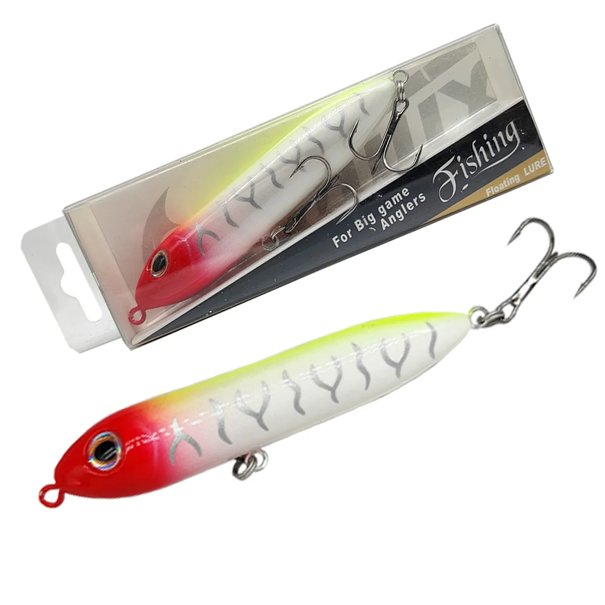 Señuelo tipo lápiz Topwater, 10cm, 12g, Señuelos de pesca de superficie, cebo Wobbler flotante de tiro largo, Heddon de agua dulce, señuelo súper Spook - imagen 5