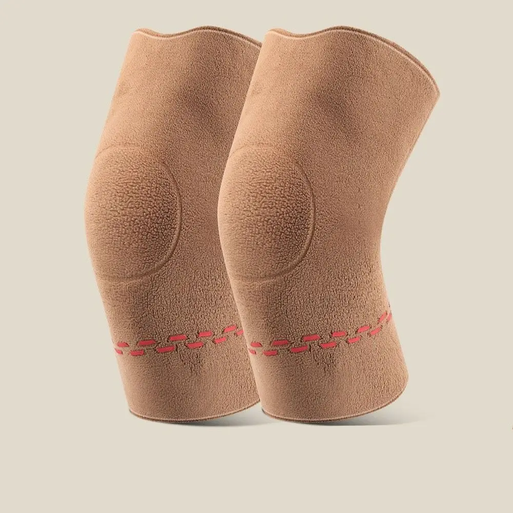 Rodillera cálida de lana de doble cara, Protector de rodilla grueso con retención de calor, rodillera cálida a prueba de viento para piernas frías antiguas - imagen 2