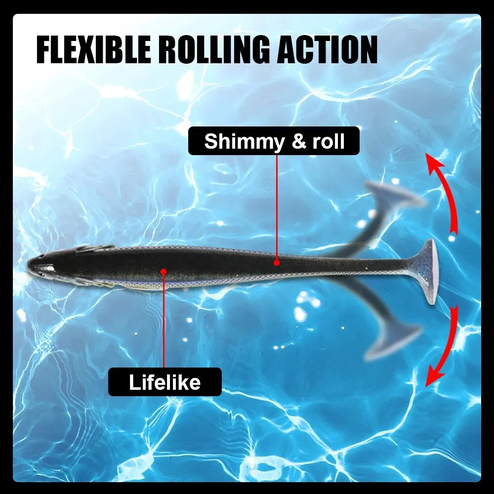 Spinpoler Stalker Fishing Lure Soft Bait Paddle Tail 16cm Wobbler Plastic Fake Fishing Swimbait Sea Bass Pike Trout Tackle Pesca - imagen 4