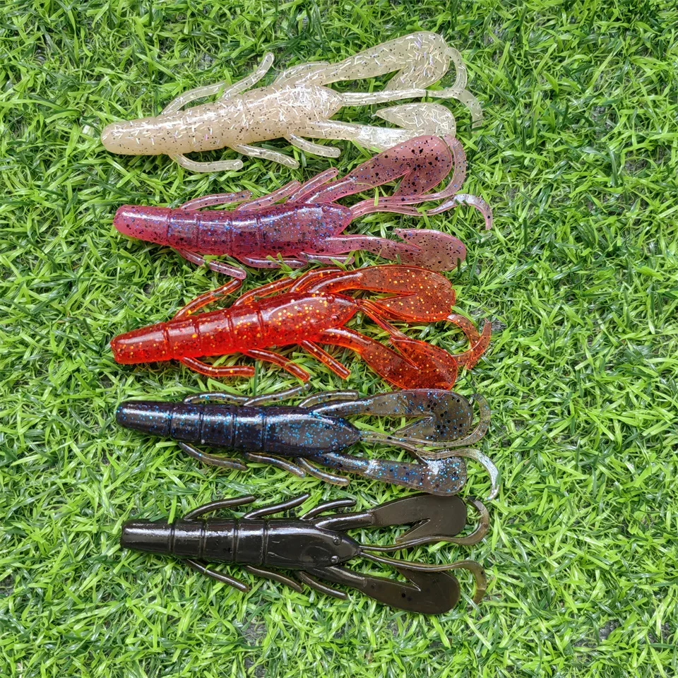 SWOLFY-señuelo de pesca suave de 6 piezas, 85mm/6,3g, señuelos de plástico para camarones y langostas - imagen 5