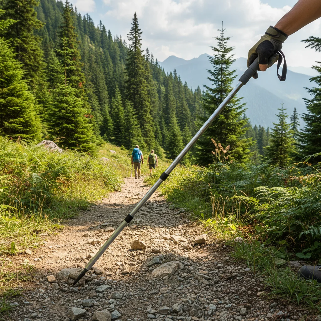 Bastón Trekking Plegable Antideslizante para Senderismo y Camping