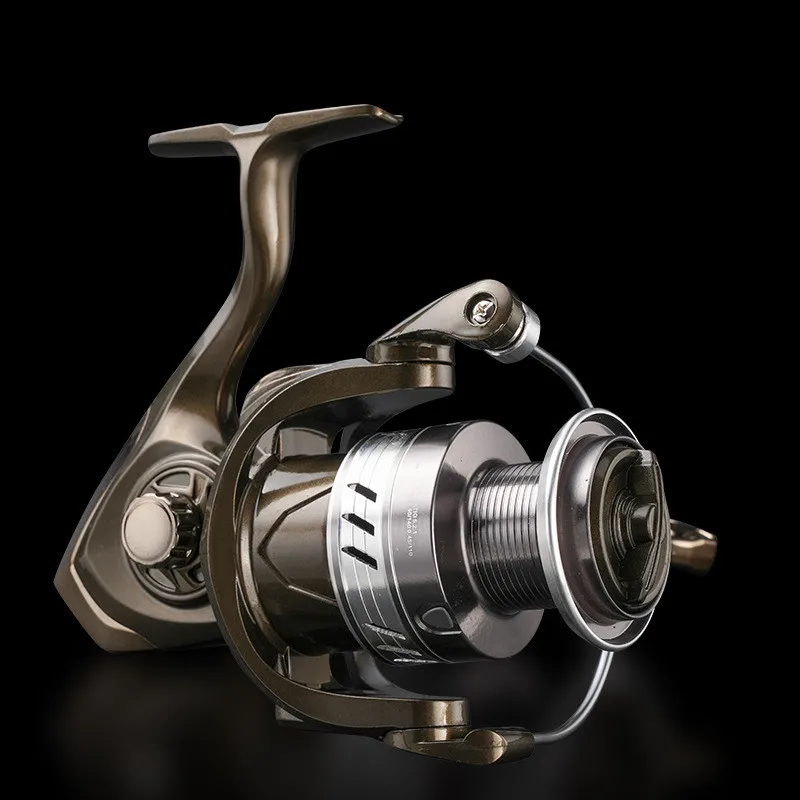 Carrete de Metal carrete giratorio de alta velocidad 5,2: 1 rueda de pesca totalmente de Metal potencia máxima de arrastre 8kg aparejos de pesca de mano izquierda/derecha - imagen 3