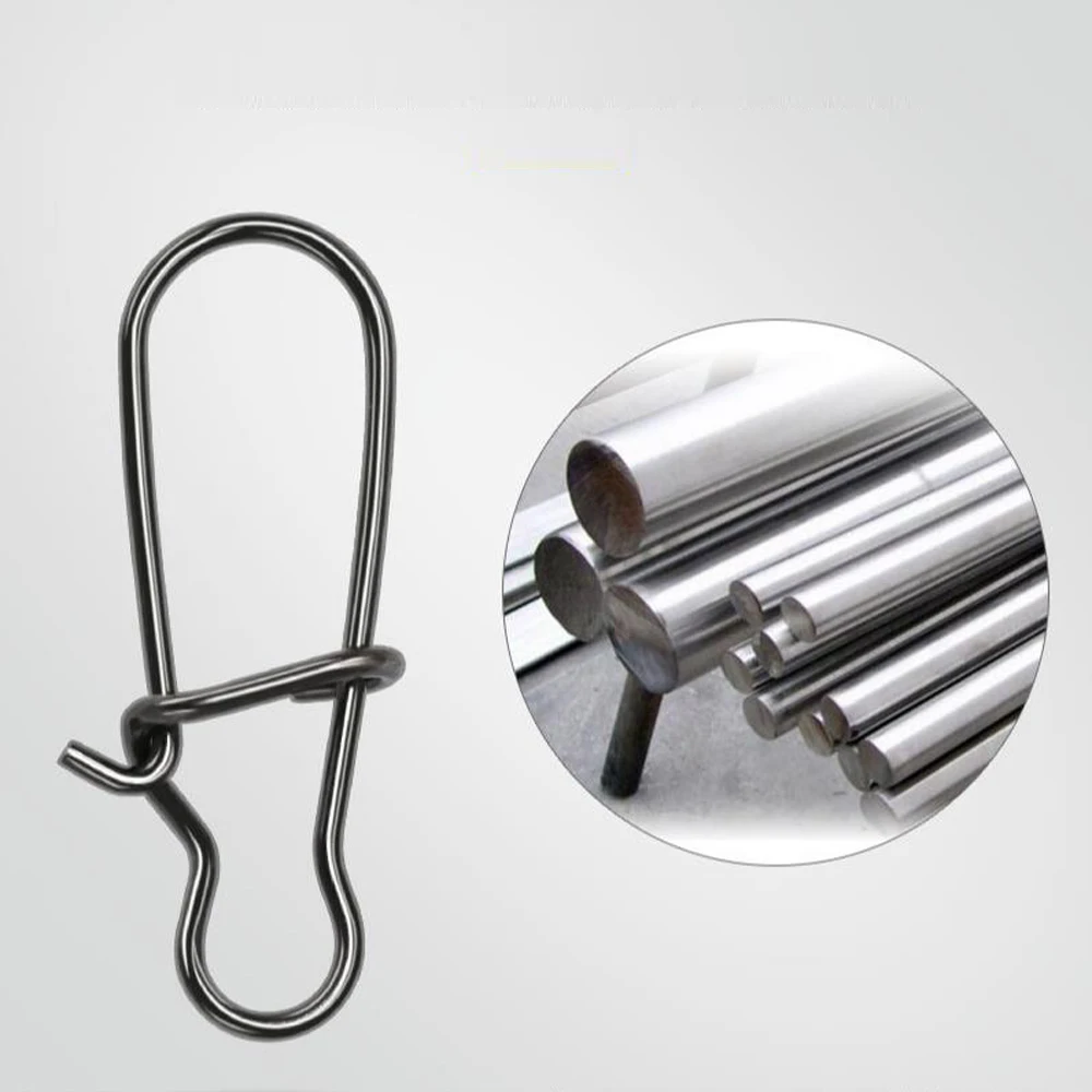 DNDYUJU-conector de pesca de acero inoxidable 150 piezas, cierre de Clip rápido, anillos giratorios sólidos, broches de seguridad, herramienta de gancho de pesca - imagen 3