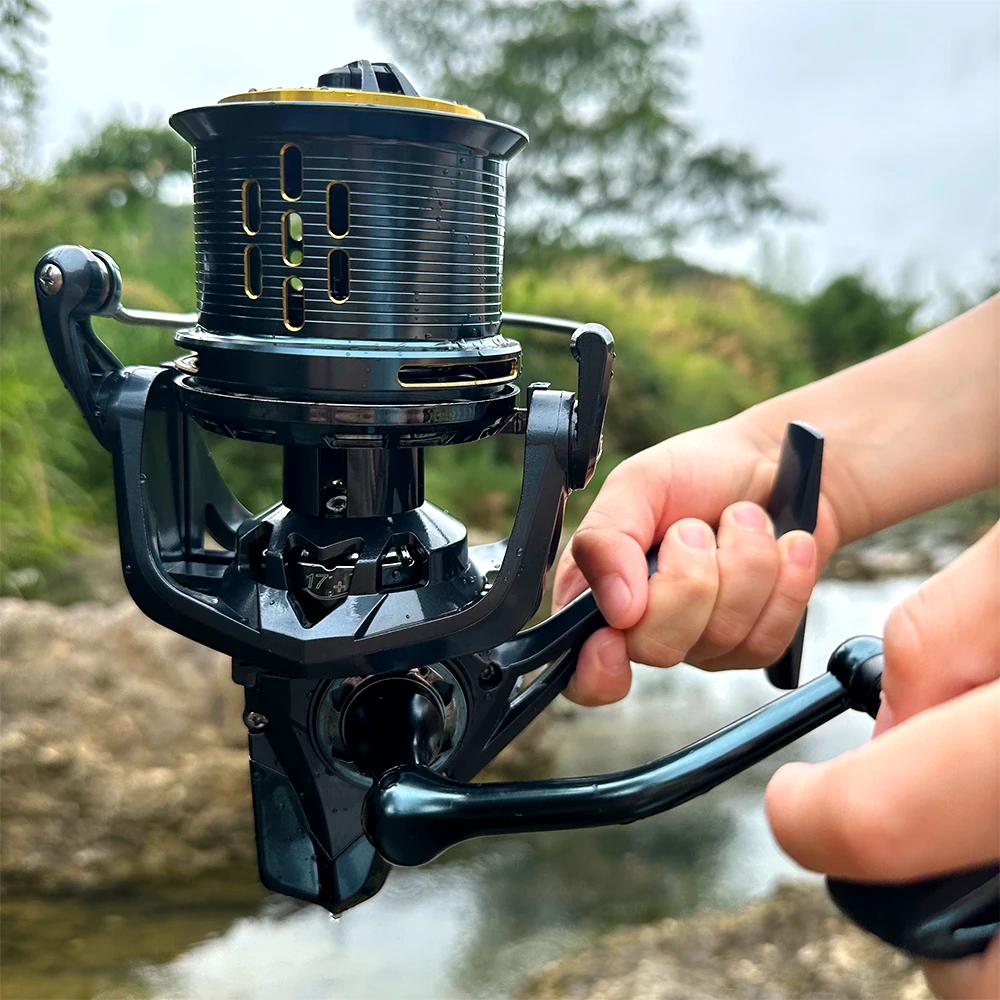 Carrete de pesca giratorio grande GHOTDA 9000 12000 14000 modelos 20KG arrastre potente para agua dulce y mar accesorios de pesca equipo - imagen 5