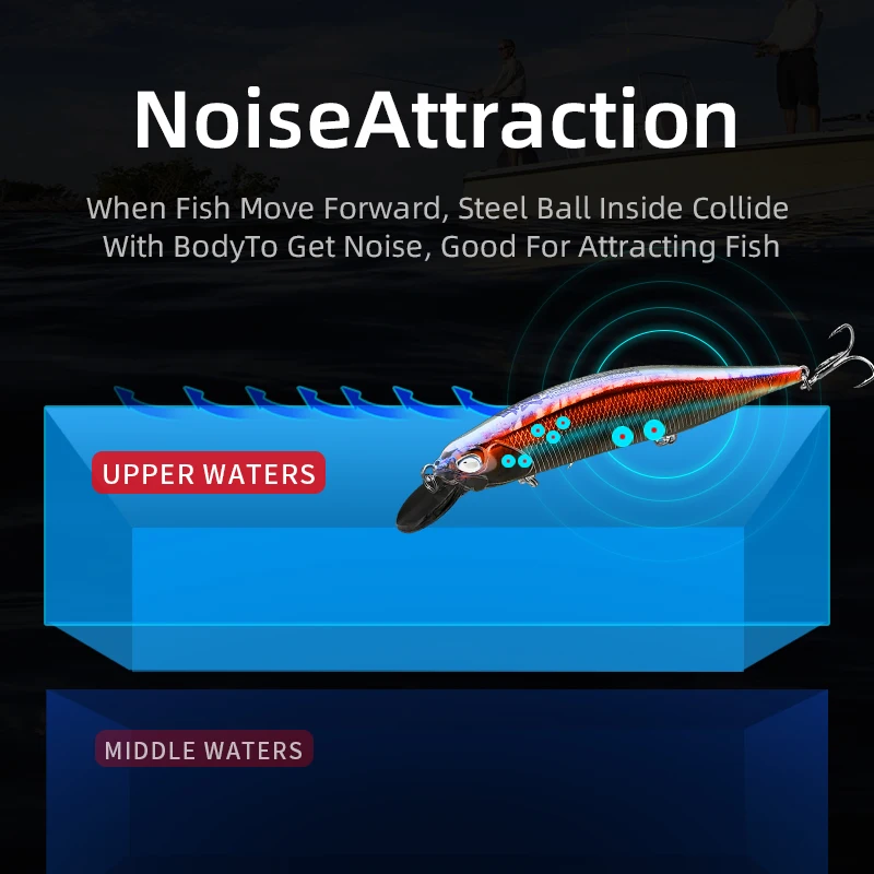 BEARKING 11cm 17g Depth0.8-1.6m modelo caliente Señuelos de pesca cebo duro 10 colores para elegir Minnow calidad profesional Minnow - imagen 3