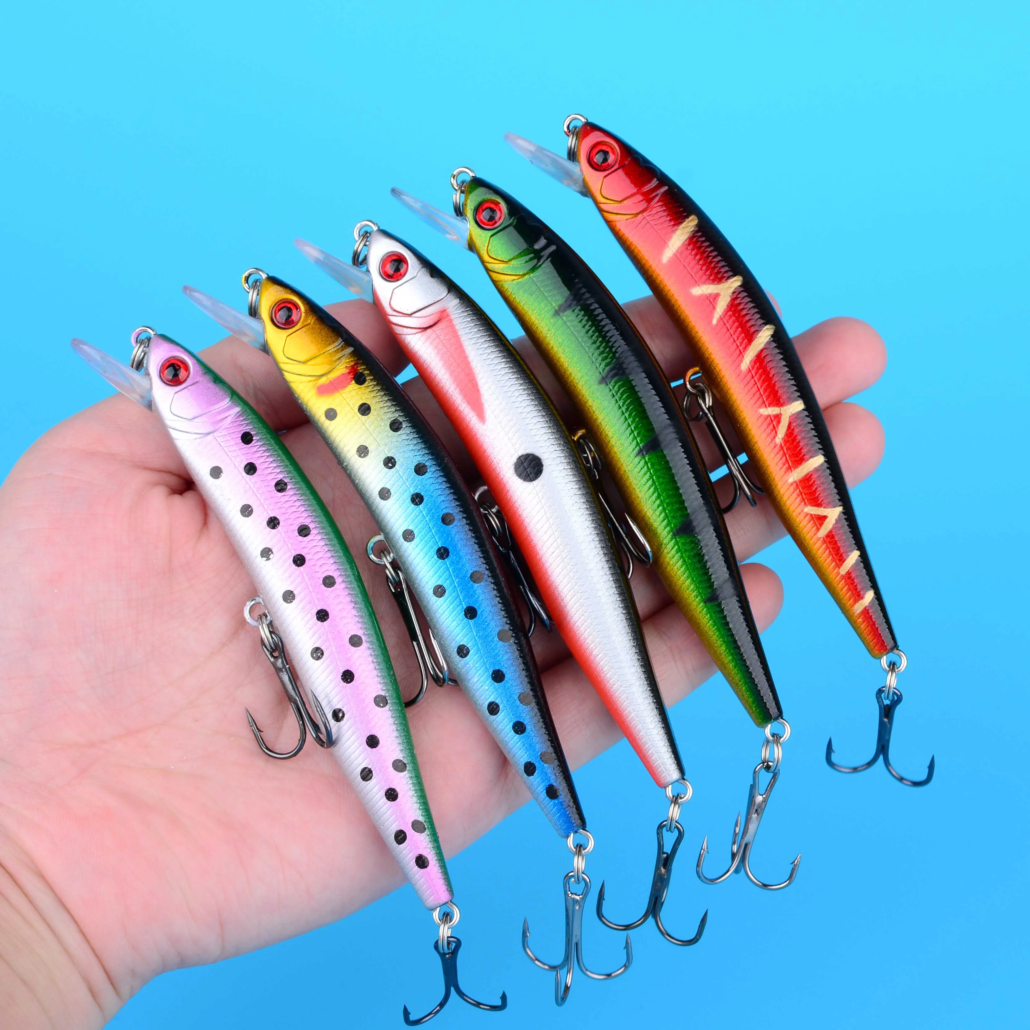 Crankbait Minnow flotante láser para lubina y lucio