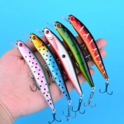 Crankbait Minnow flotante láser para lubina y lucio