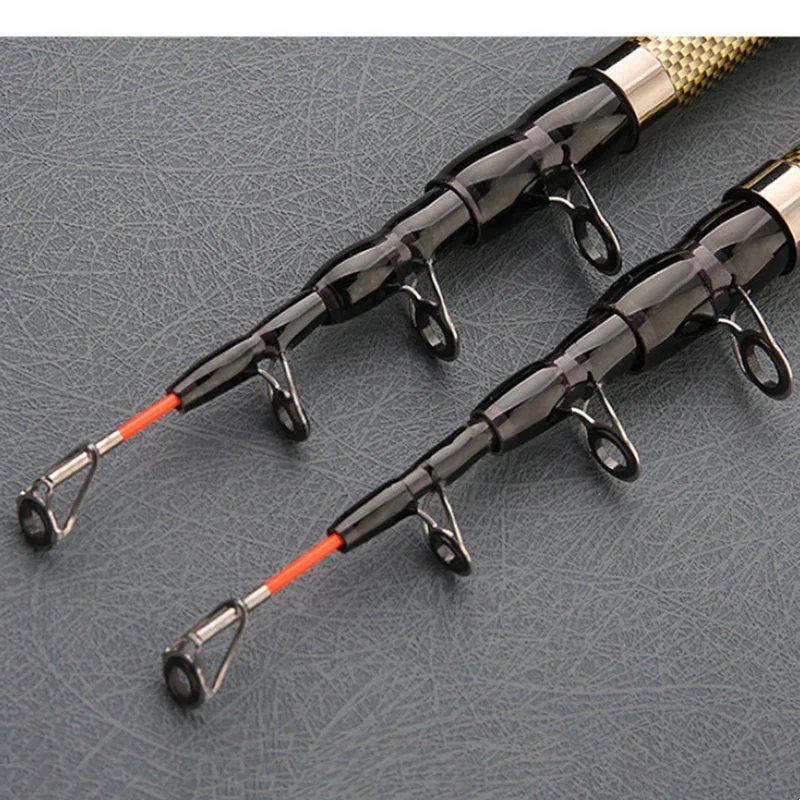 Para alimentador de caña de pescar de carpa, caña de viaje telescópica ultraligera portátil de fibra de carbono FRP dura, 1,8/2,1/3,0/3,6 M - imagen 5