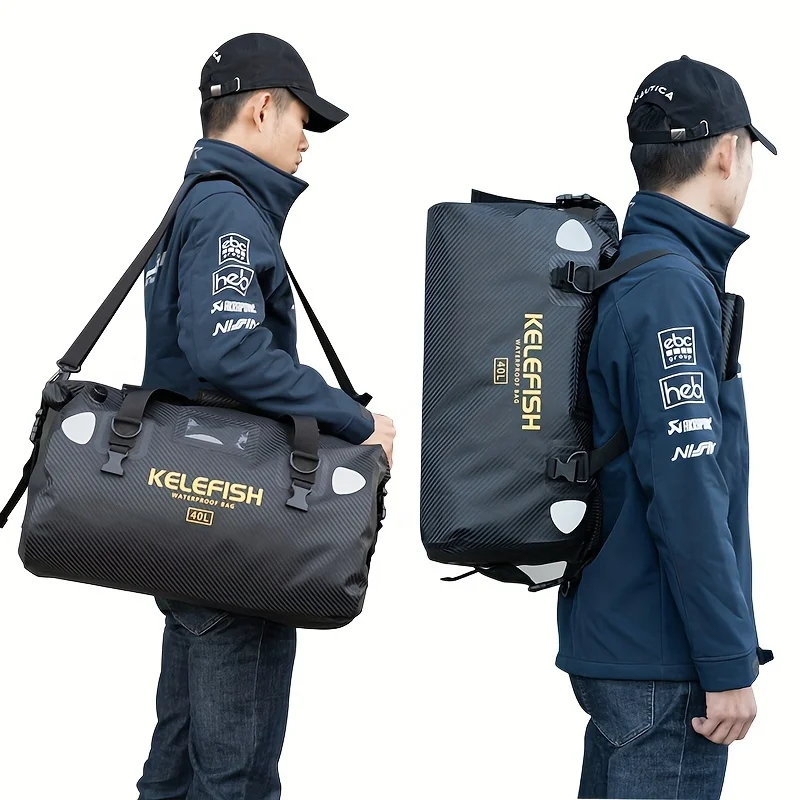 Bolsa de equipaje grande impermeable 40L-66L con válvula de escape, adecuada para acampar, motocicletas, pescar, viajar: deportes universales - imagen 4