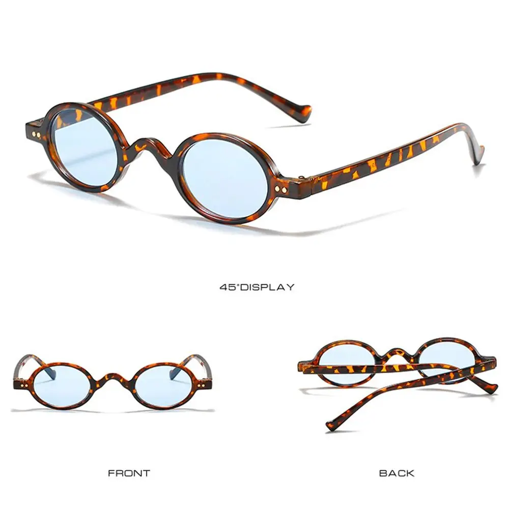 Gafas de sol de viaje Punk UV400 Gafas de sol redondas Gafas de sol ovaladas Montura pequeña - imagen 3