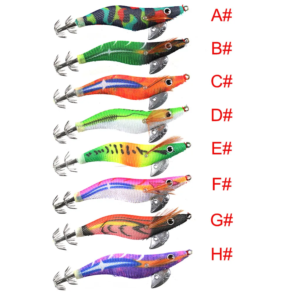 2.5 #   3.0 #   3.5 #   Plantilla de calamar, señuelo de pesca duro, camarones, gambas, brillo luminoso en la oscuridad, Biat Artificial para sepia, pulpo - imagen 5