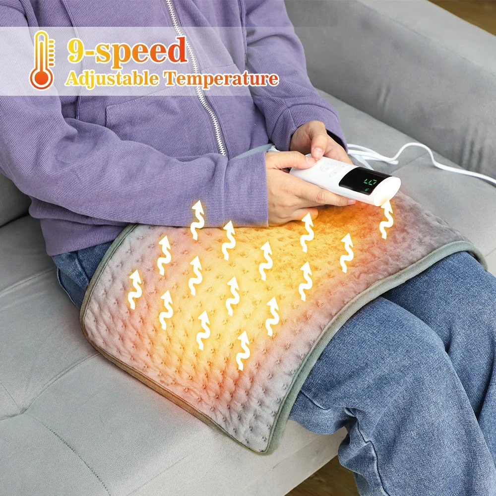 Manta de calefacción eléctrica multifuncional, almohadilla de compresa caliente, estera de grafeno, carga USB, 30x60cm, Invierno - imagen 2