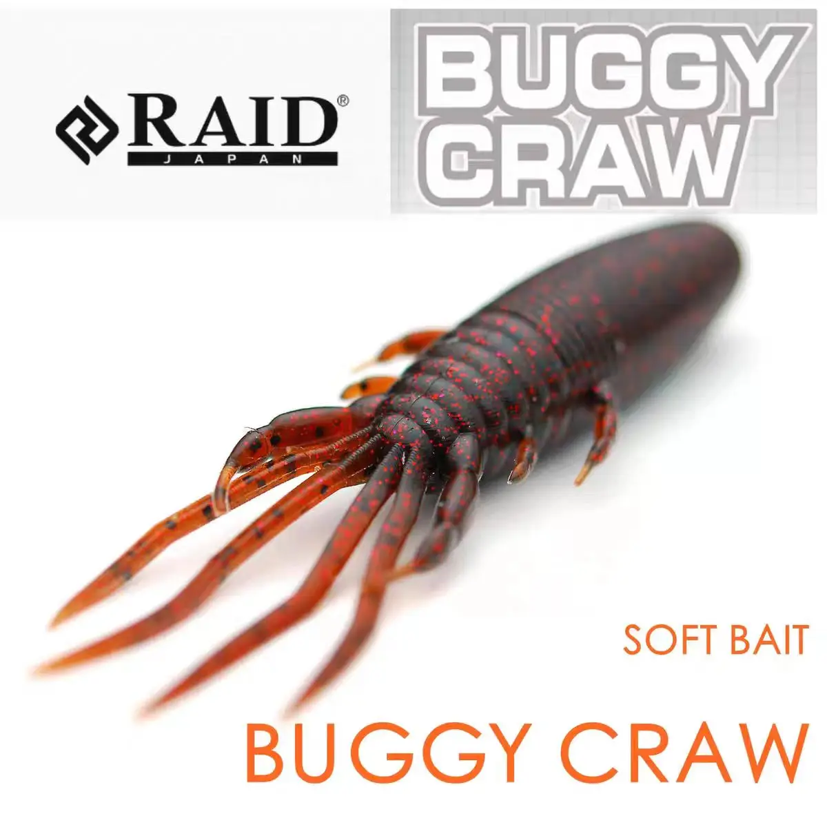 Japón RAID Japón importado BUGGY CRAW 4 pulgadas alta gravedad específica sin plomo obstáculo tipo camarón señuelo perca cebo suave - imagen 2
