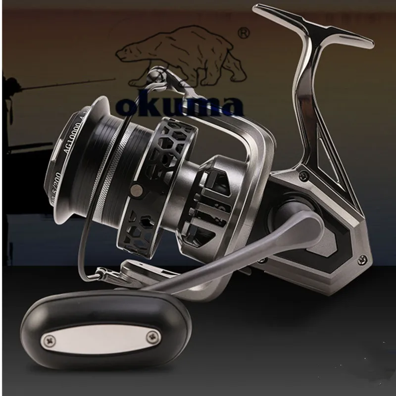 Okuma carrete spinning 6500 metálico – Ideal agua salada - imagen 3