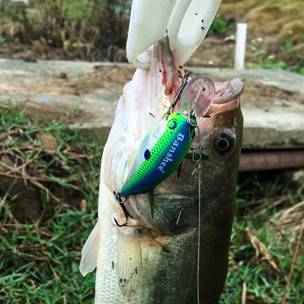 60mm 10g sonajero Wobblers para Lucio, lubina, truenco, señuelo de pesca flotante, cebo duro Artificial, Crankbaits de buceo poco profundos - imagen 3