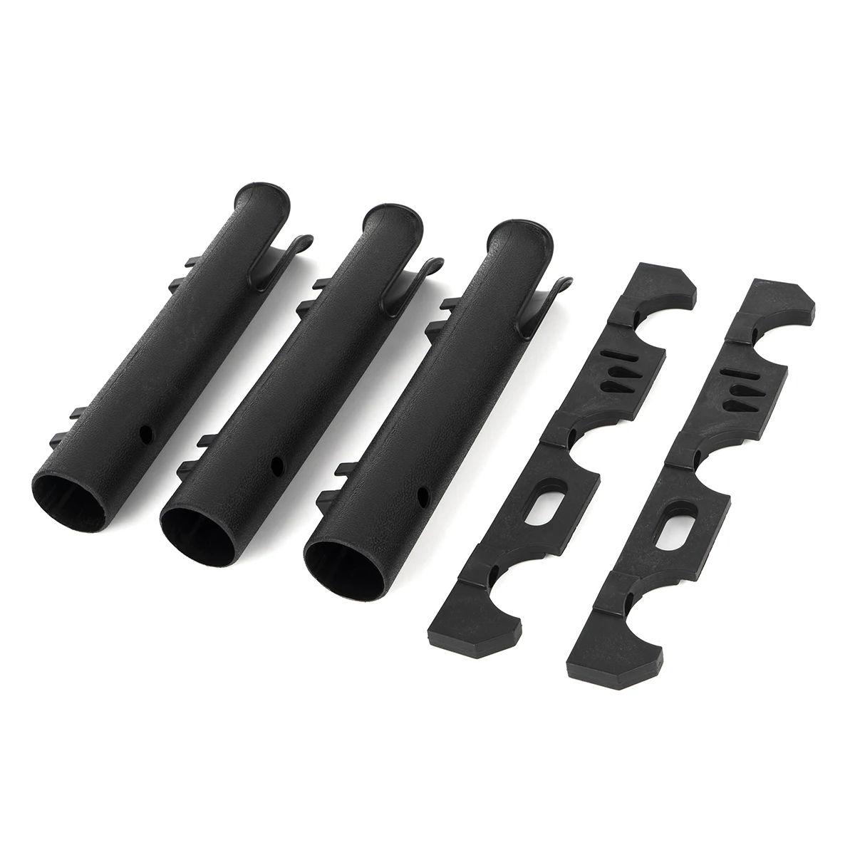 Estante para caña de pescar, soporte para caña de pescar en barco, 3 soportes para caña de pescar, estante de montaje de tubo blanco o negro de plástico marino - imagen 4