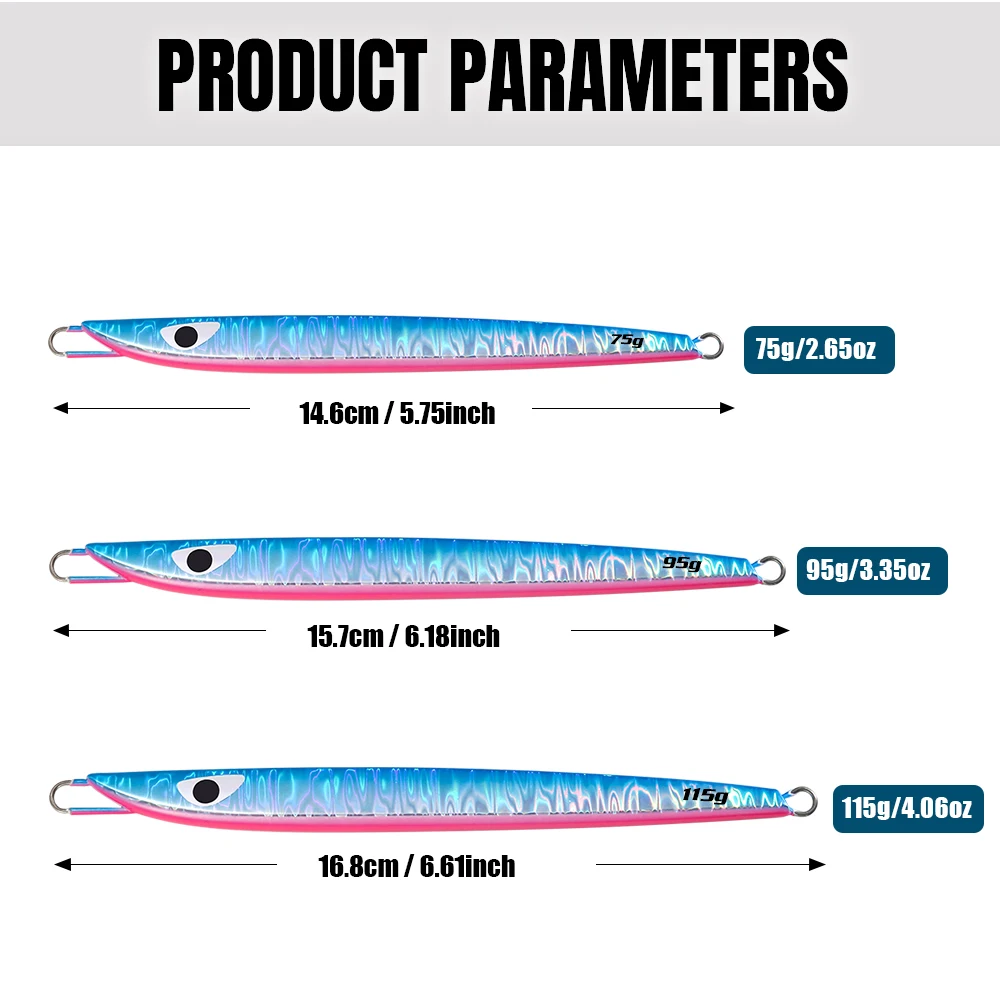 Señuelo Jigging JIGGING PRO D3 – Agua salada 75g-115g - imagen 2