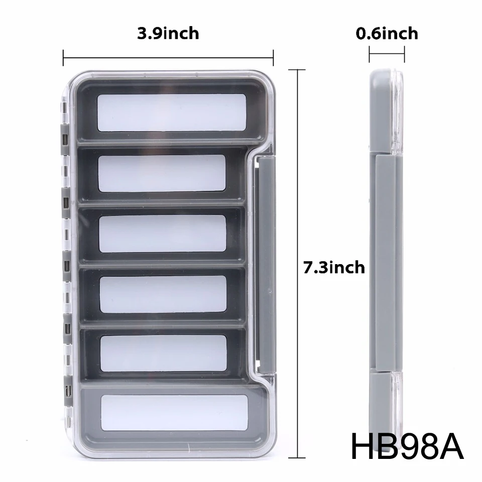 Caja para moscas Maximumcatch-impermeable, fácil agarre, inserto de espuma con hendidura, compartimento magnético, caja de aparejos de pesca con mosca - imagen 5