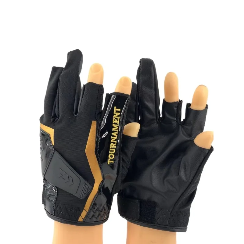 TOURNAMENT guantes de pesca cuero antideslizante – cinco dedos - imagen 3