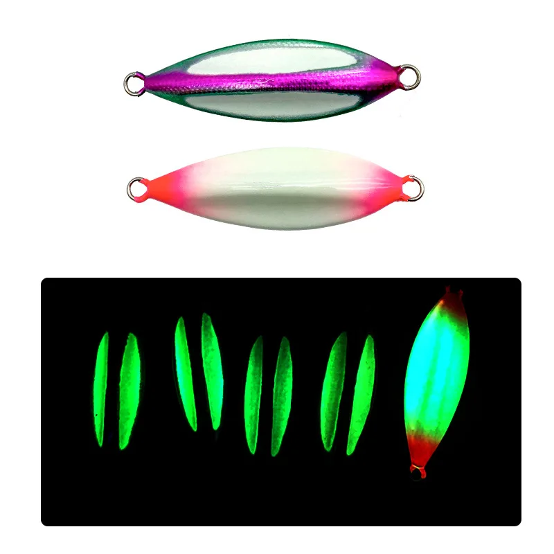 Como señuelo de Jigging de Metal lento, brillo 40g60g80g100g, plantilla fundida en la orilla, plantillas que caen, Pesca en agua salada, campo, pescador, aparejos de cebo duro - imagen 3