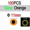 11mm 100pcs Orange