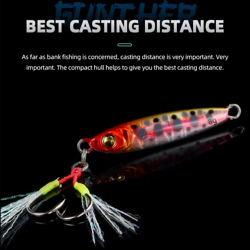 Magic Works-señuelos de plantilla de Metal pequeños para pesca, 3g, 5g, 8g, Micro plantilla, cebo para peces, Jigging de orilla de agua dulce, cebo Artificial para Tucunare - imagen 5