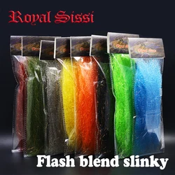 Nuevo Juego de 8 paquetes de materiales para atar moscas de fibra de pelo prensado, mezcla de flash de 4,5 pulgadas de largo, para todo tipo de moscas